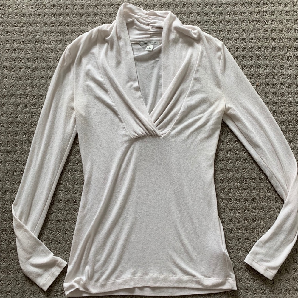 Banana Republic shawl collar top size S